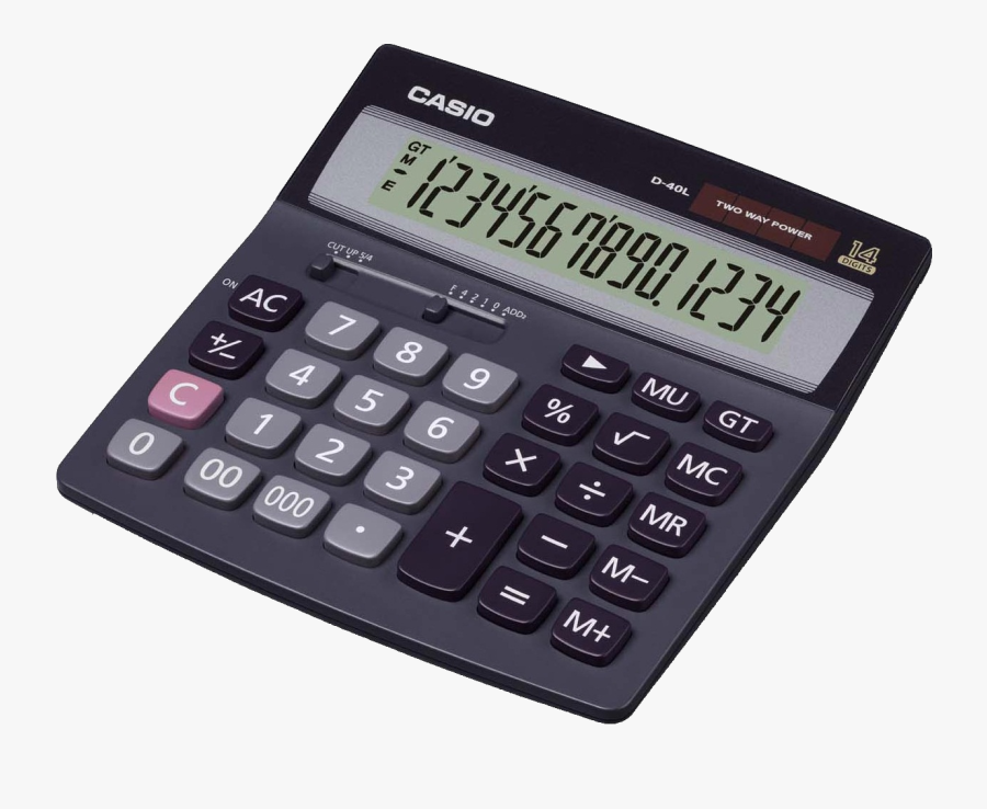 Black Calculator Png Image - Casio Calculator Mj 120d, Transparent Clipart