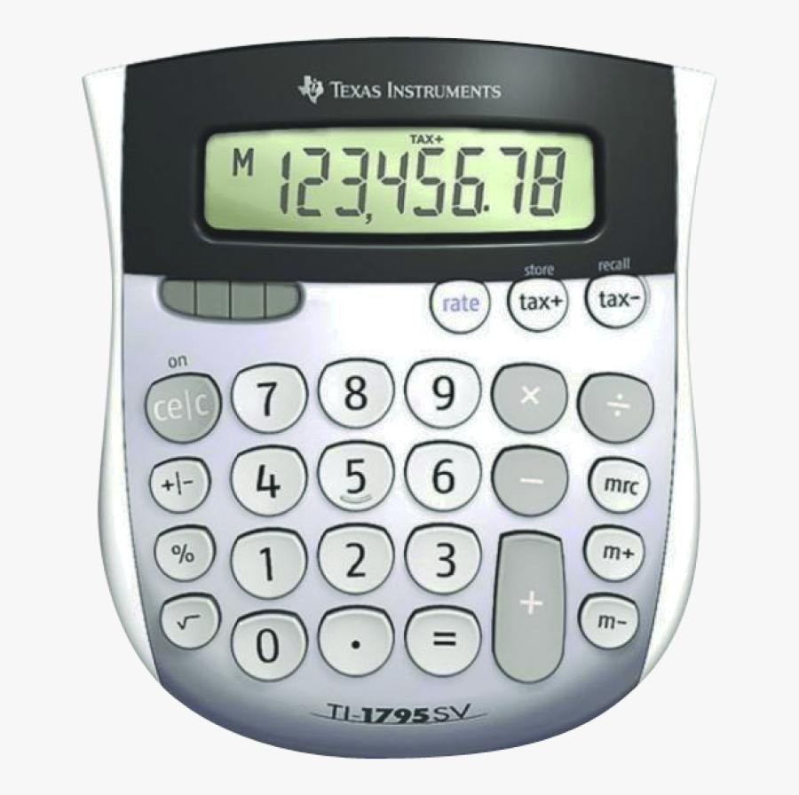 Calculator Clipart Ti - Texas Instruments Ti-1795 Sv Minidesk Calculator, Transparent Clipart