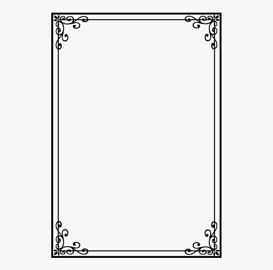 エレガントなフレーム Page Borders Design, Border Design, Cute - Border Design Black And White, Transparent Clipart