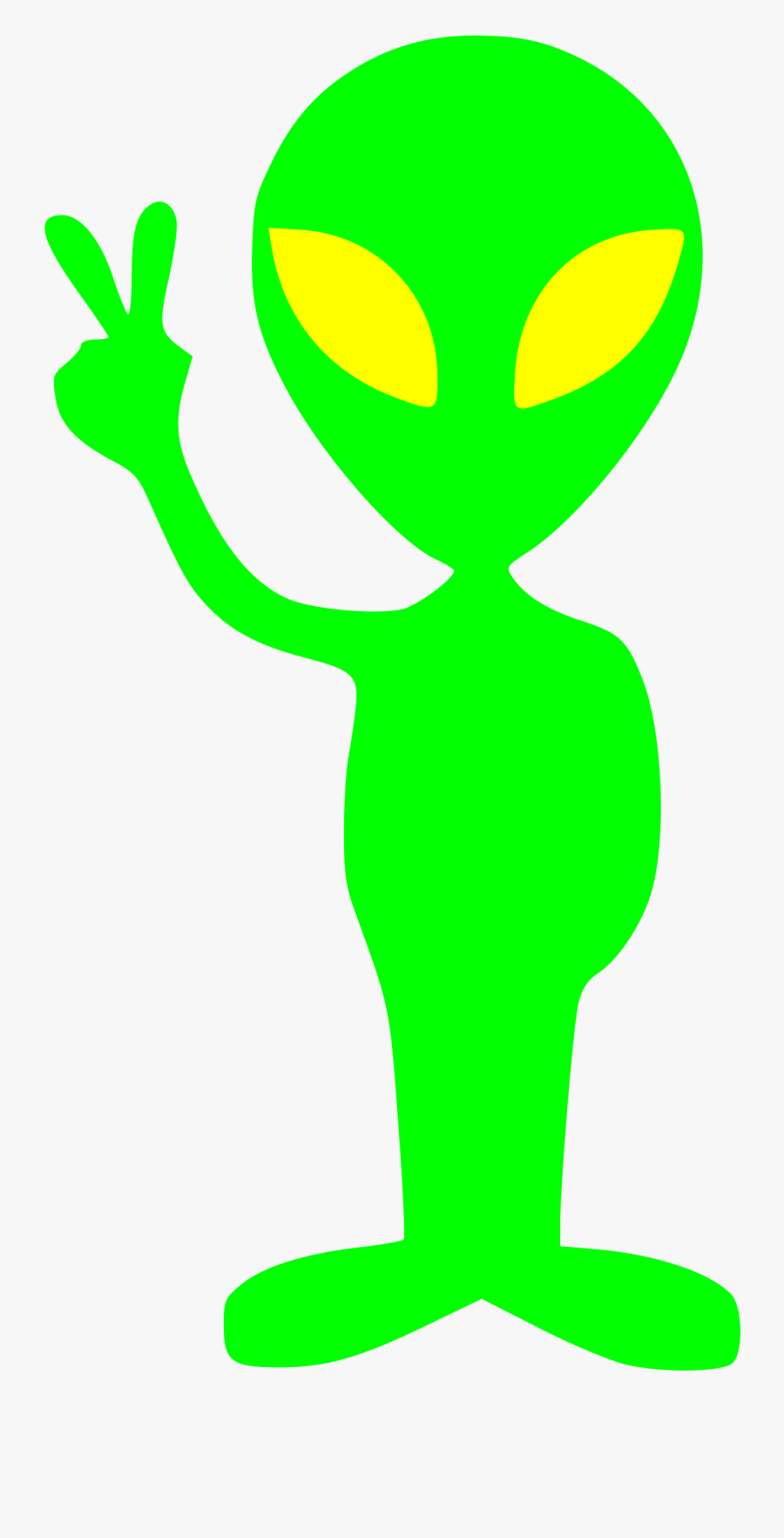 Ufo Clipart Green - Green Alien Png, Transparent Clipart