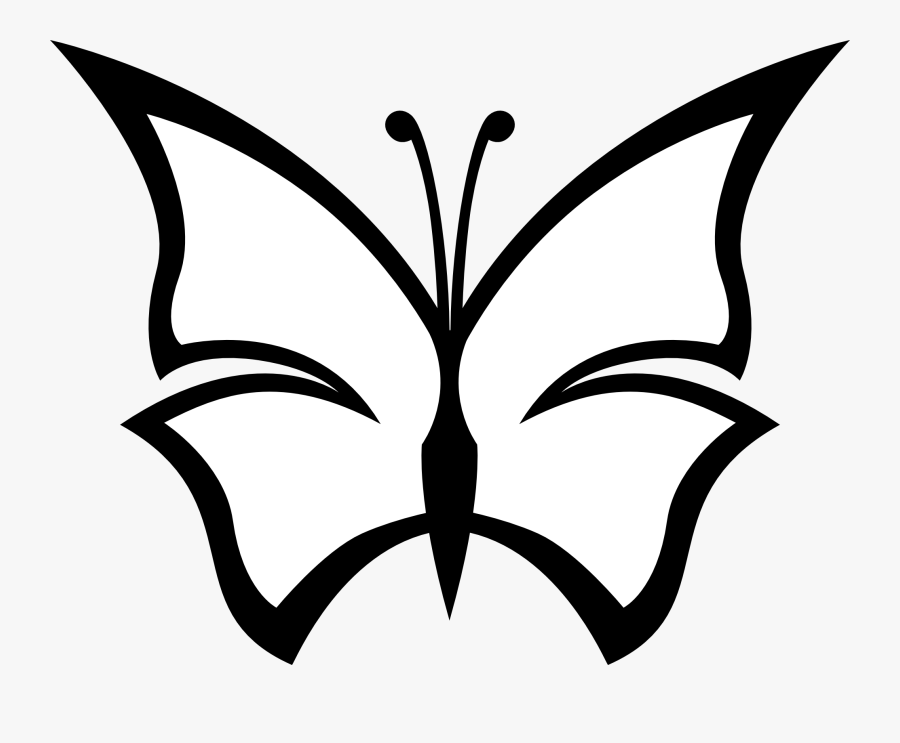 Simple Butterfly Drawing Pencil Drawings You Can Practice - Butterfly Outline, Transparent Clipart