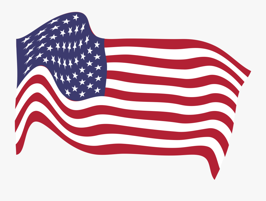 Clipart American Flag Breezy - American Flag Png Transparent, Transparent Clipart