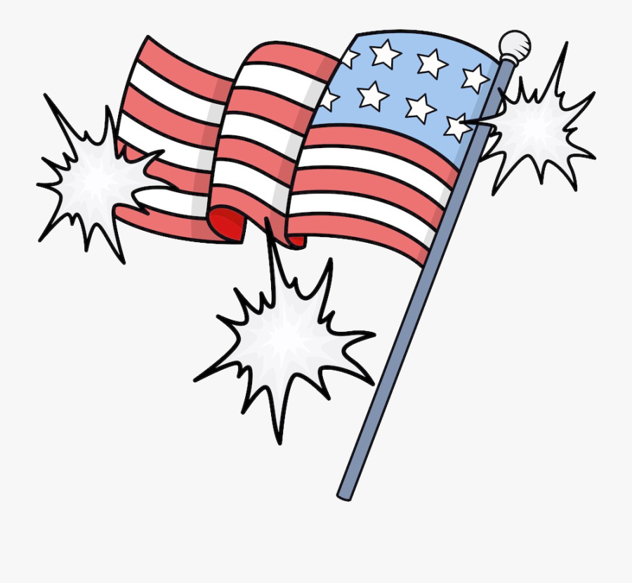 Transparent Us Flag Clipart Png - Transparent American Flag Cartoon, Transparent Clipart