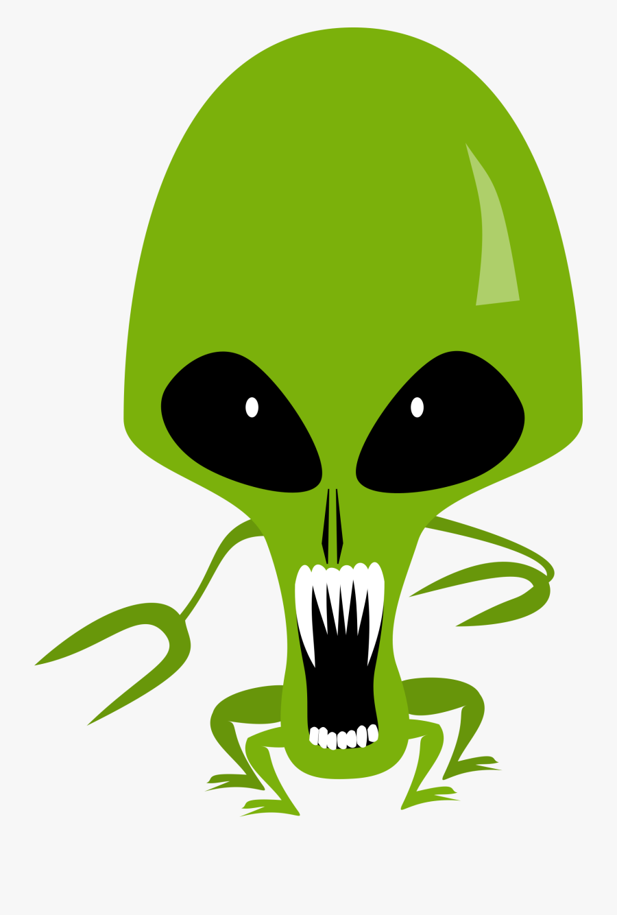 Clip Art Scary Ufo - Scary Alien Clipart, Transparent Clipart