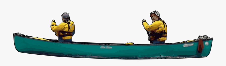 Canoeists And Canoe - People In Canoe Png, Transparent Clipart