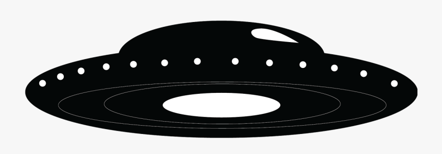 Ufo Clipart Black And White, Transparent Clipart