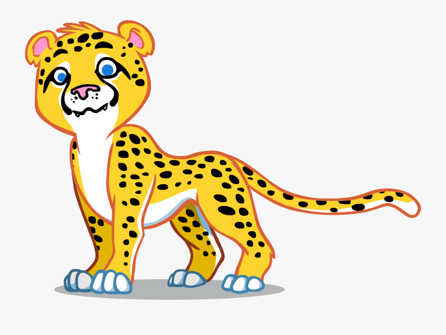 Transparent Cheetah Clipart - Cheetah Cartoon Png, Transparent Clipart