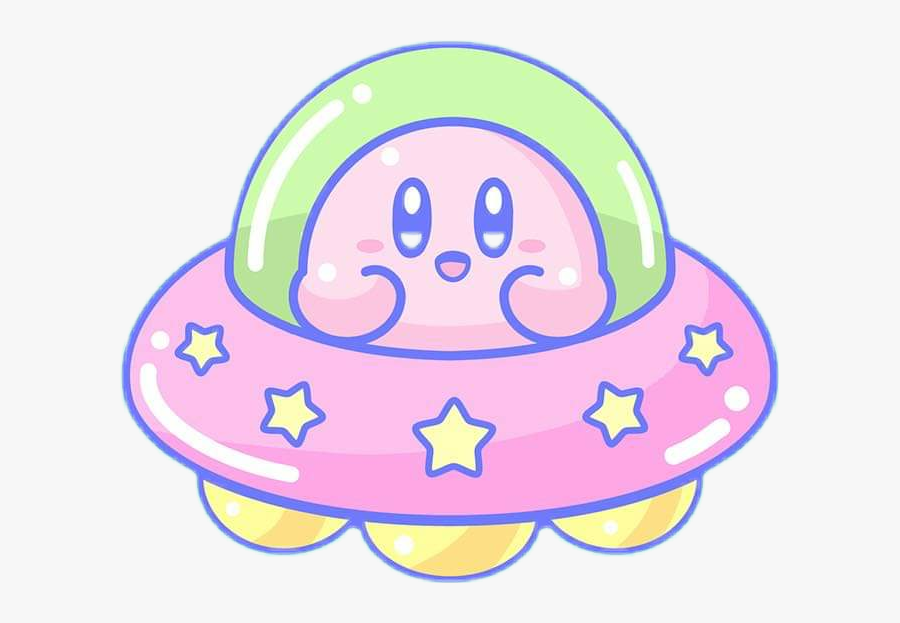 #kirby #space #alien #cute #ufo #pastel - Pastel Kirby, Transparent Clipart