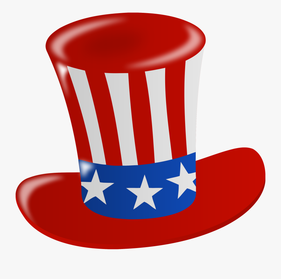 Graphic Black And White Stock Hat Big Image Png - American Flag Top Hats, Transparent Clipart