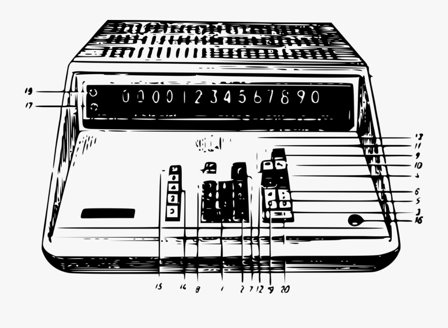 Calculator, Transparent Clipart
