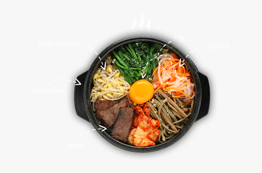 Korean Food Png - Korean Food In Bowl, Transparent Clipart