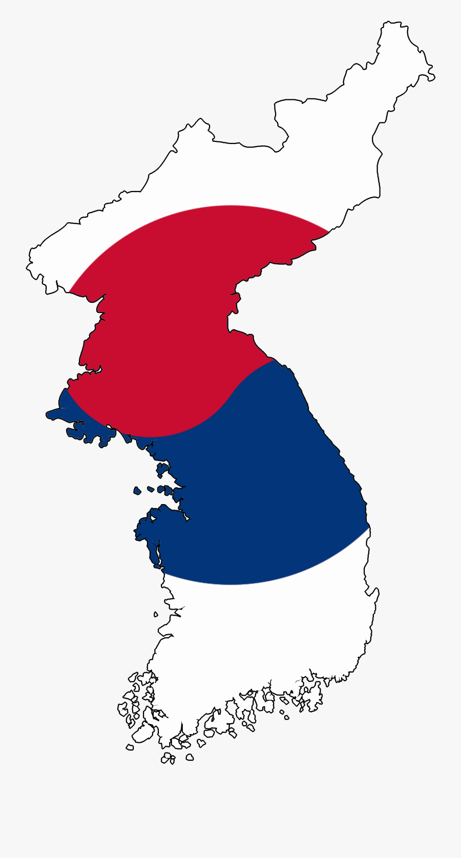 Korean Empire Flag Map, Transparent Clipart