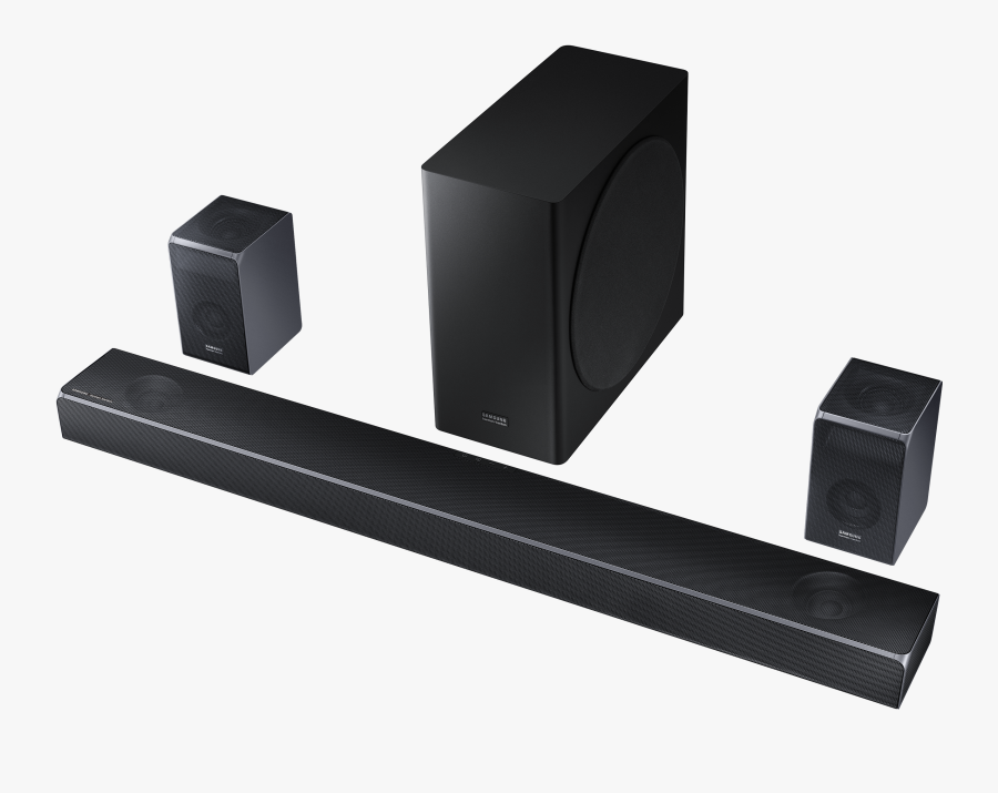 Samsung Q Series Soundbar Line Hw Q90r 003 Set R Perspective2 - Samsung Soundbar With Rear Speakers, Transparent Clipart