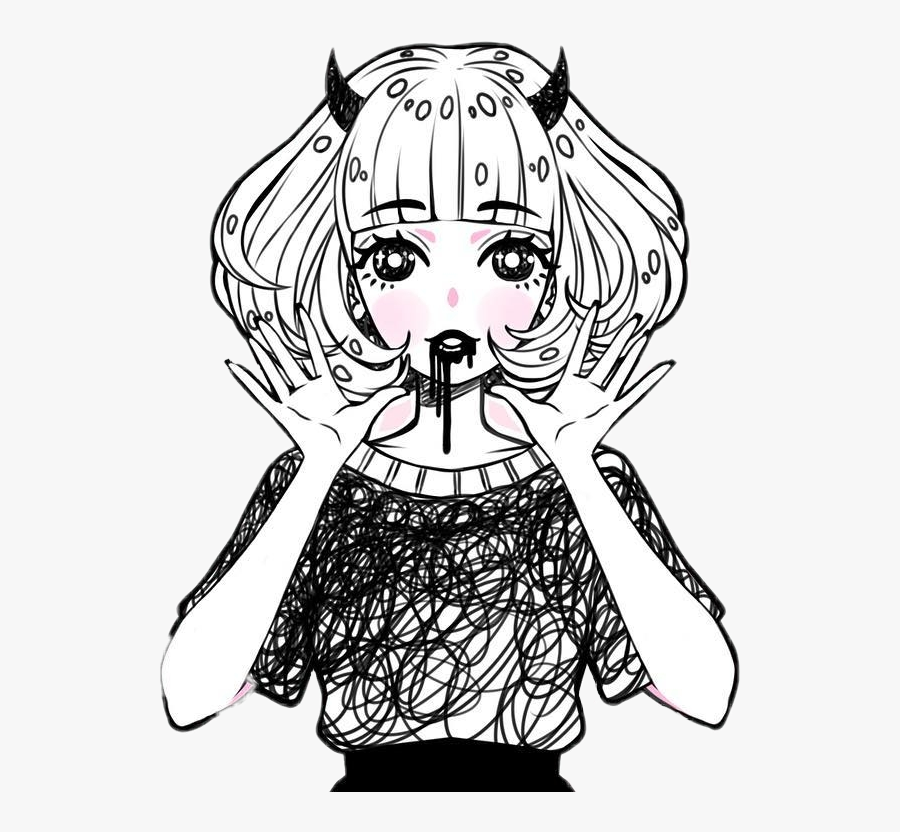 Transparent Devil Clipart Black And White - Illustration, Transparent Clipart