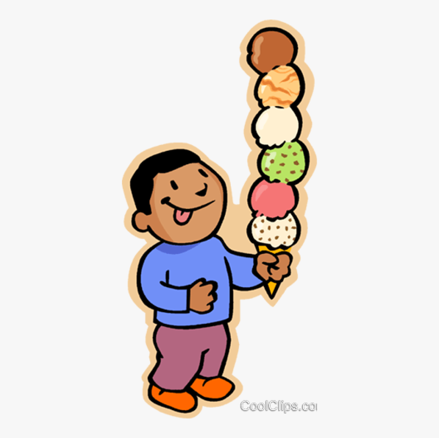 Eating An Ice Cream Cone Clipart, Transparent Clipart