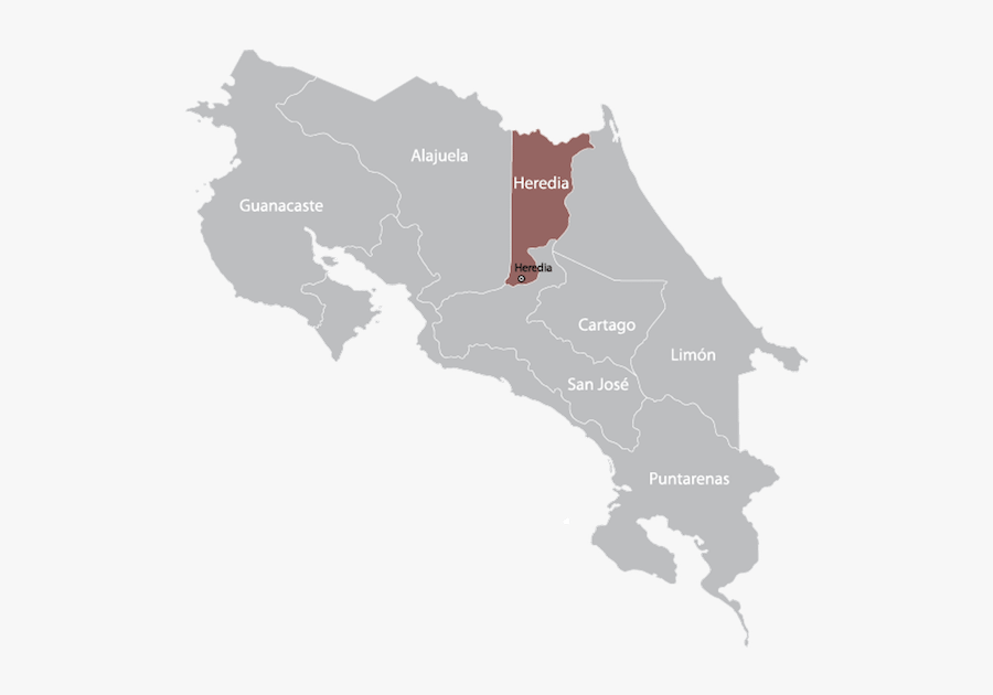 Clip Art Landmarks In Costa Rica - Costa Rica Vector Map, Transparent Clipart