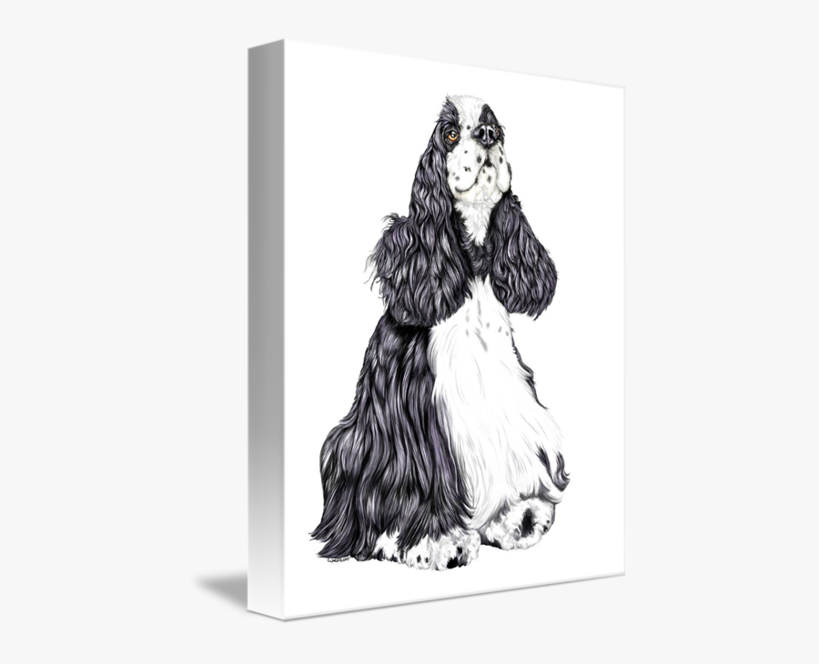 Clip Art Black And White Cocker Spaniel - Black And White Cocker Spaniel Art, Transparent Clipart