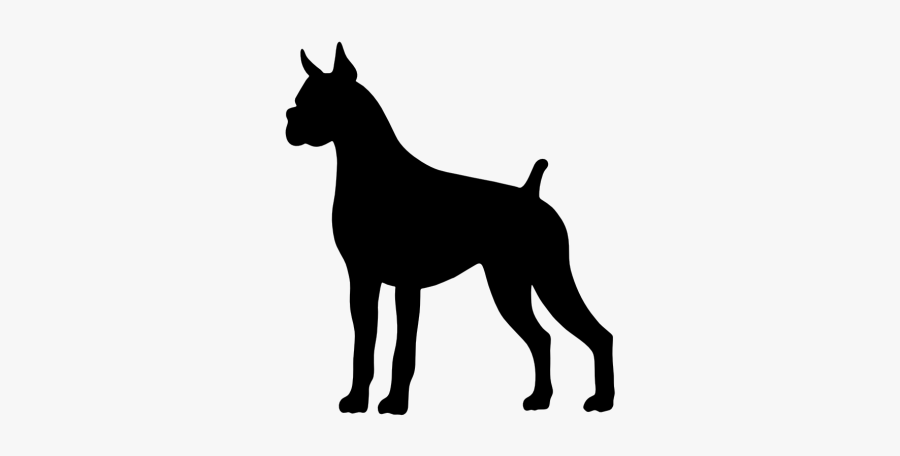Boxer Dachshund English Cocker Spaniel Bullmastiff - Boxer Dog Silhouette Vector Free, Transparent Clipart