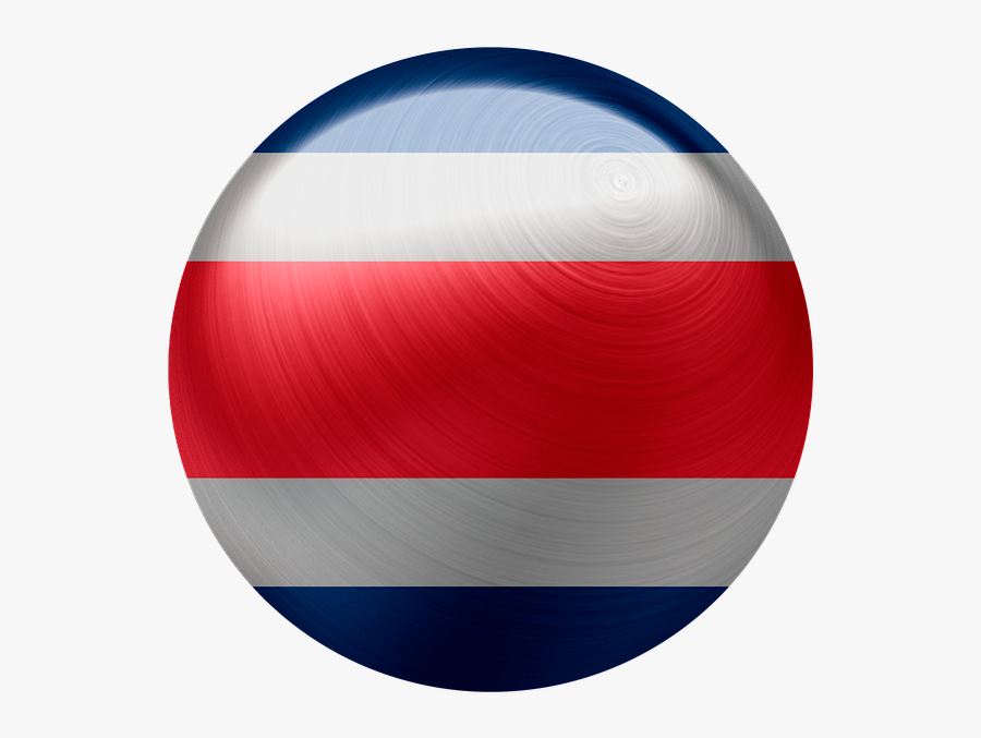Transparent Costa Rica Flag Png - Costa Rica Bandera Ball, Transparent Clipart