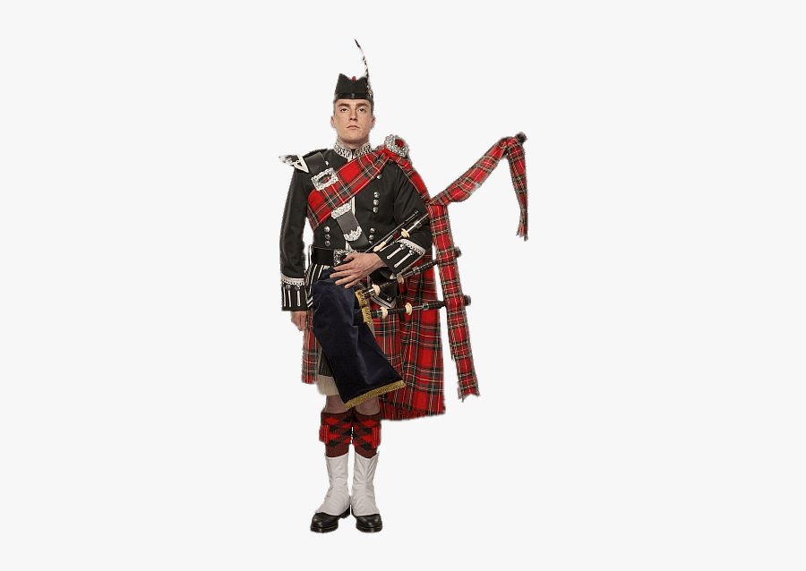 Scot Holding Bagpipes - Pipers Kilts, Transparent Clipart