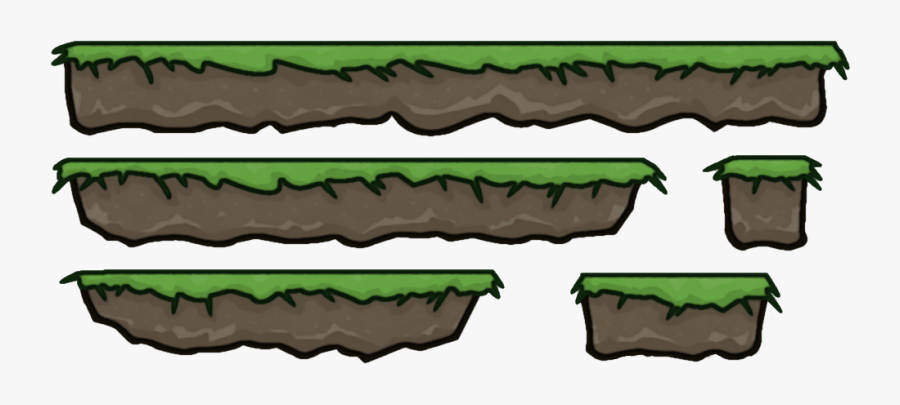 Grass Clipart Row - Platform Sprite, Transparent Clipart
