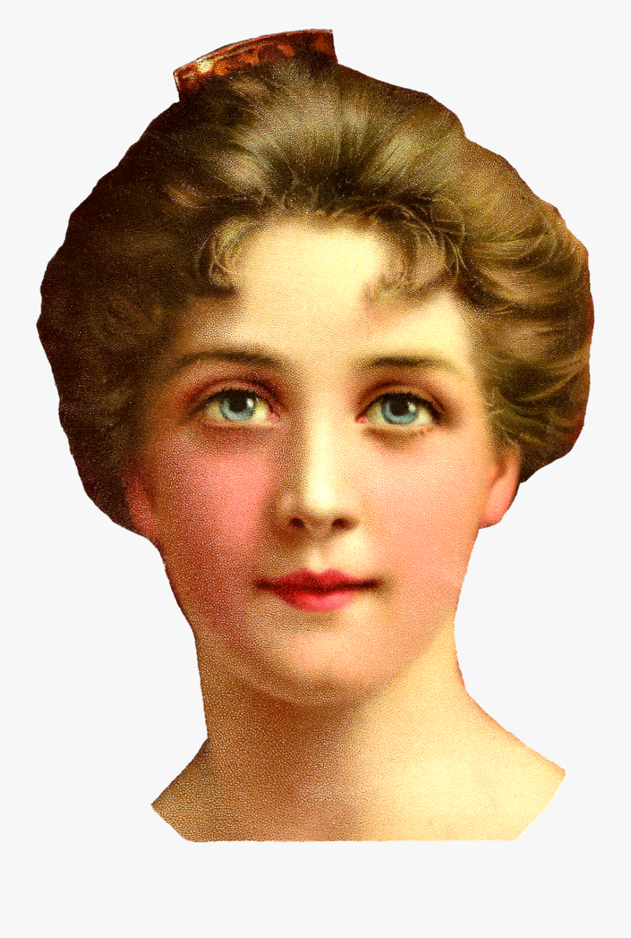 Antique Images Free People - Victorian Face Art, Transparent Clipart