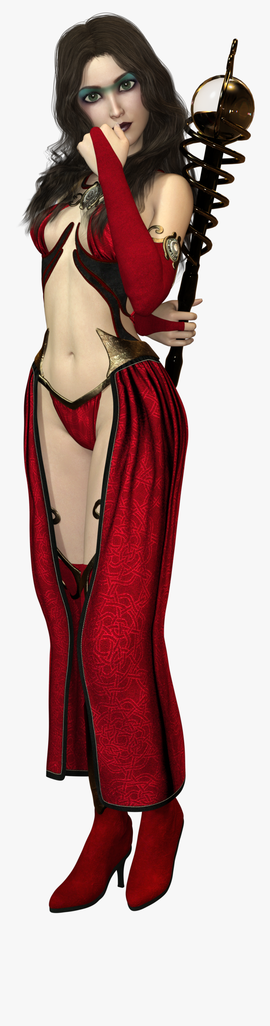 Transparent Women Attractive - Female Sorceress, Transparent Clipart