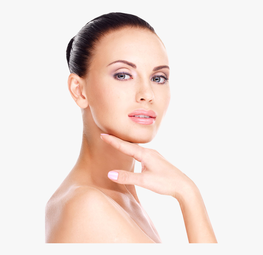 Transparent Woman"s Face Clipart - Botox Treatment Areas Face, Transparent Clipart