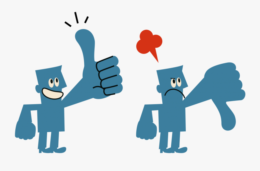 Two Characters, One With Thumbs Up Sign, One With Thumbs - Reputacion En Redes Sociales, Transparent Clipart