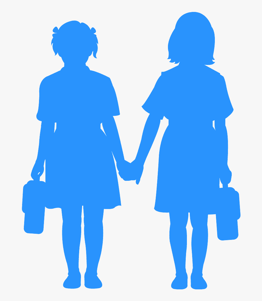 Silhouette For School Children, Transparent Clipart