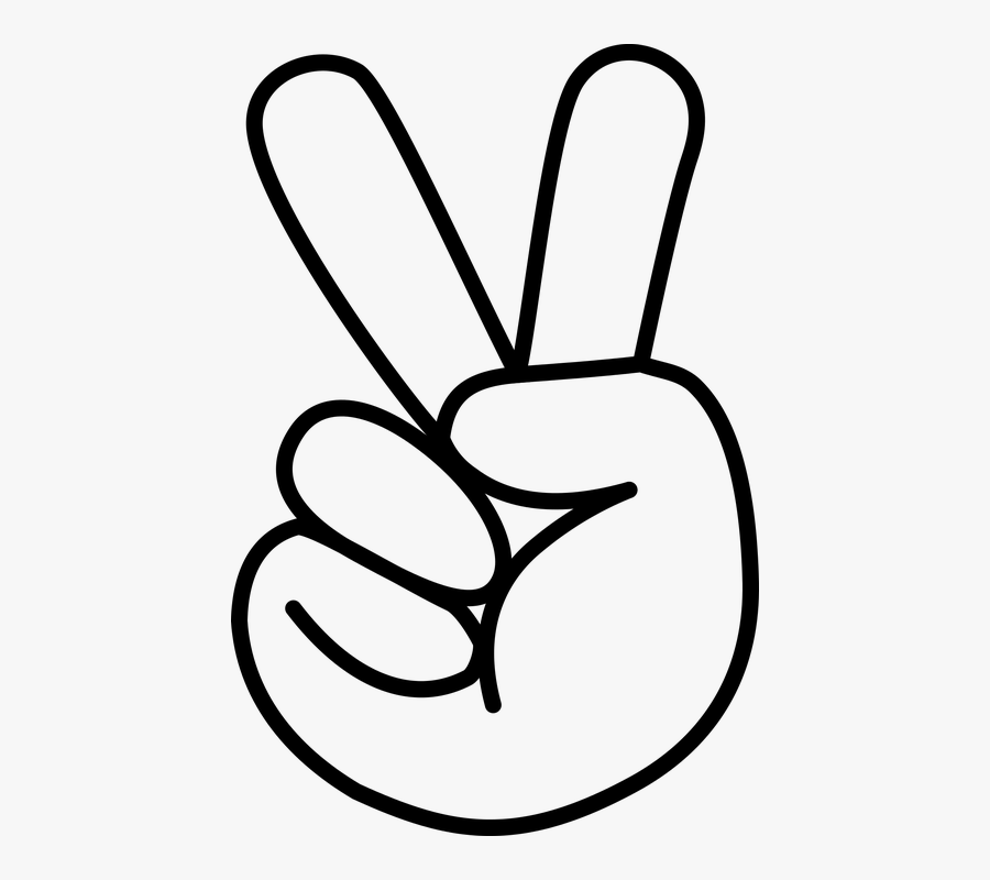 Finger Peace Sign Clipart, Transparent Clipart