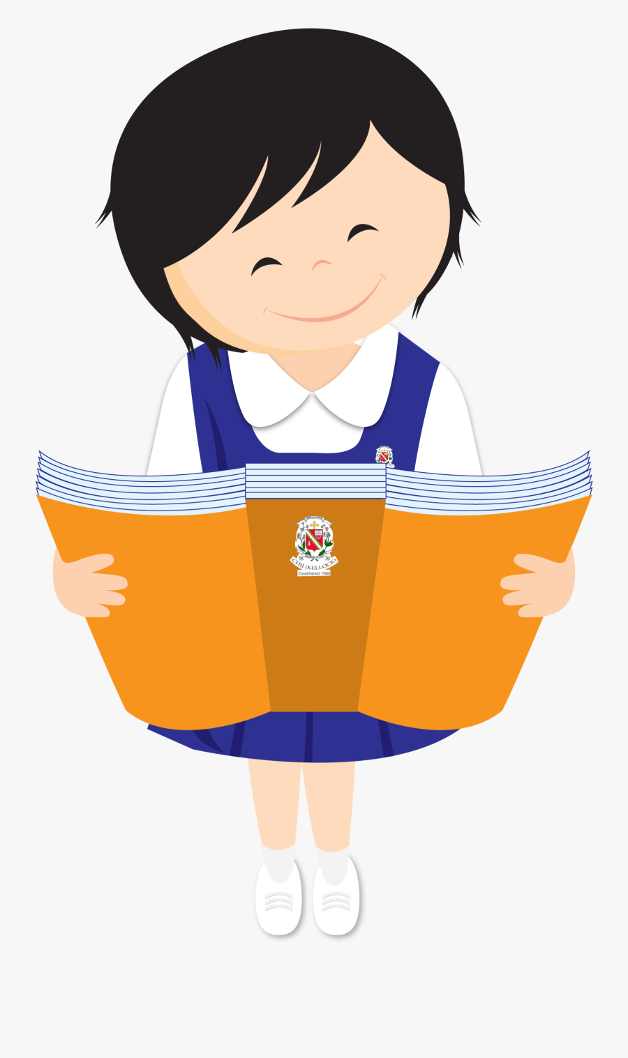Reading - Kellock Girl Cartoon, Transparent Clipart