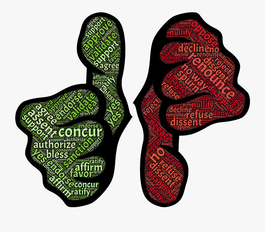 A Thumbs Up And Thumbs Down Image - Approve Or Reject, Transparent Clipart