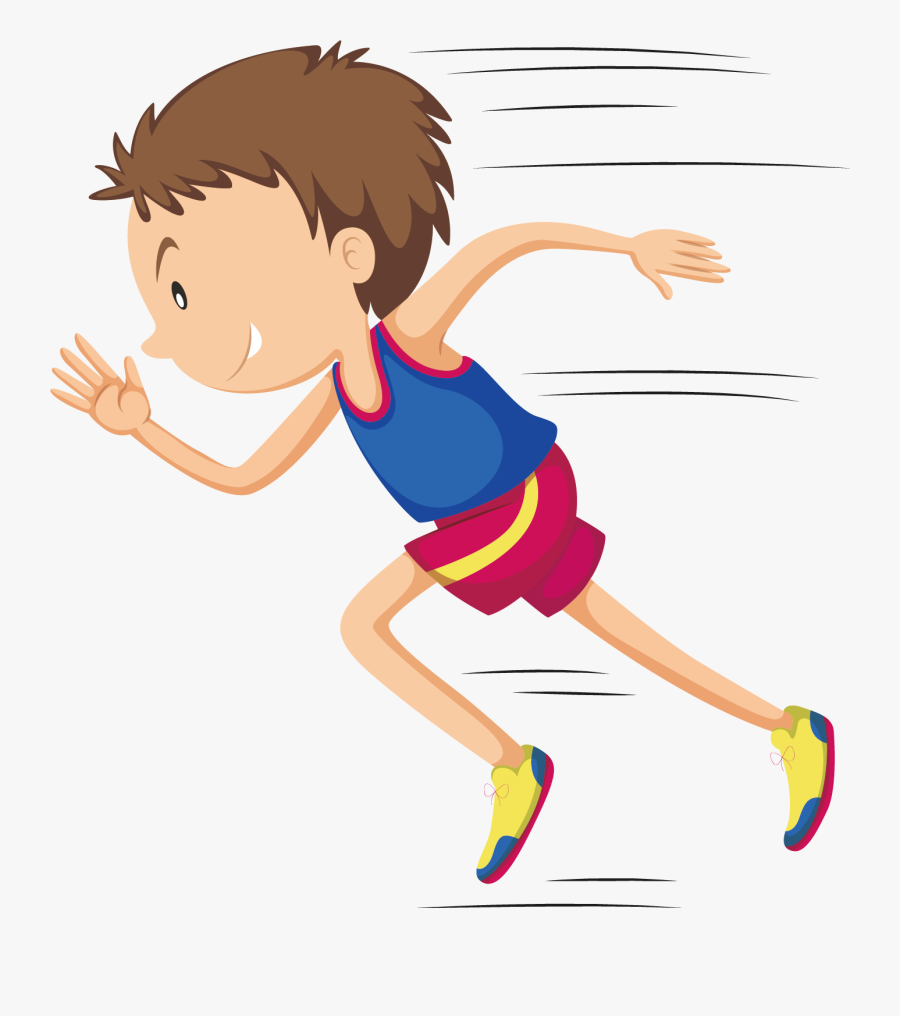 Force Friction Newtons Laws Of Motion Euclidean Vector - Boy Running Cartoon Png, Transparent Clipart