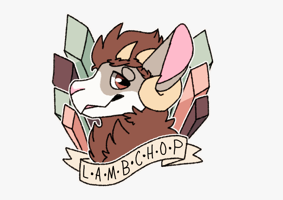 Lambchop Badge By Owlyfeathers - Cartoon, Transparent Clipart