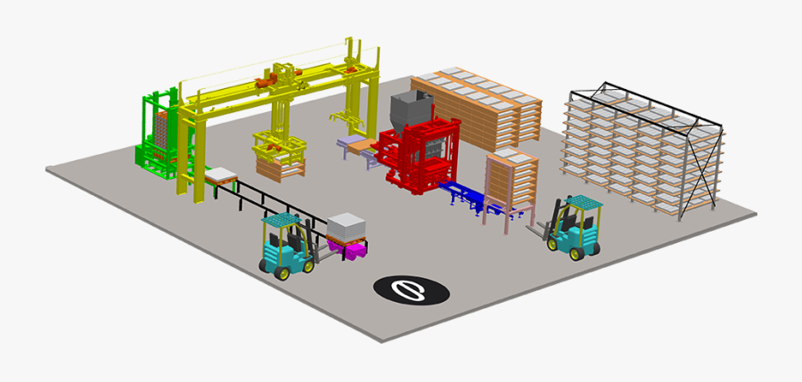 Installations For Production Of Concrete Products D - Concrete Block Production Equipment, Transparent Clipart
