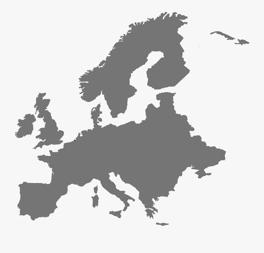 Europe Map In Red, Transparent Clipart