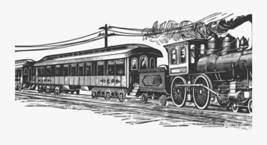 Steam Train Clipart - Old Passenger Train Png, Transparent Clipart