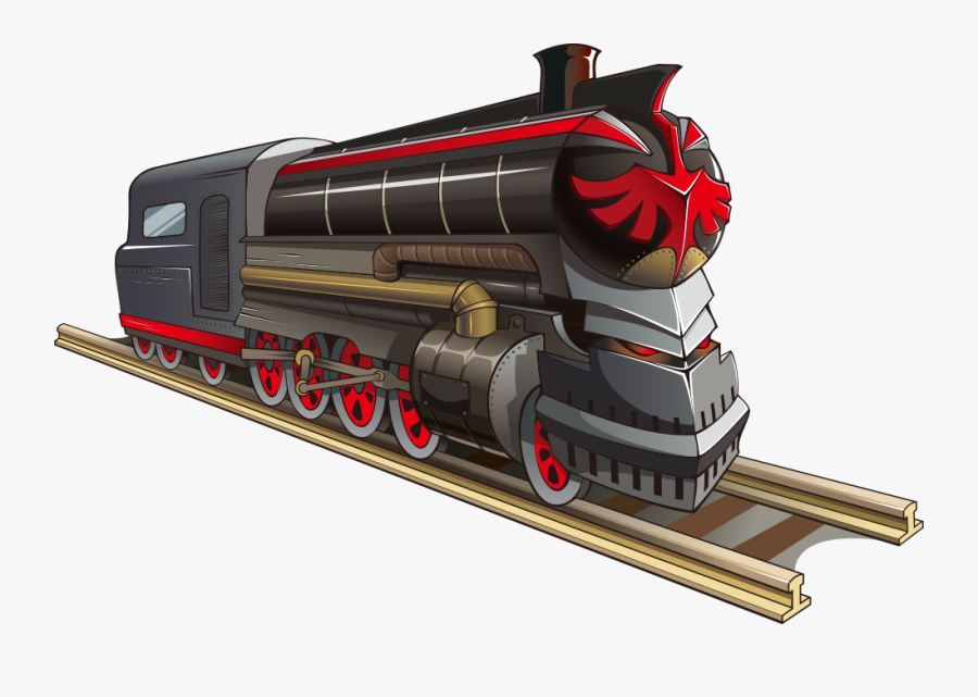 Train Rail Transport Steam Locomotive Track - Demonic Train, Transparent Clipart