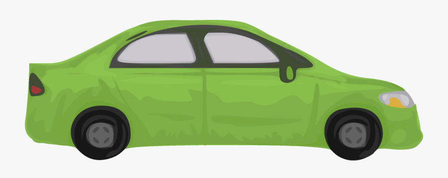 Grass,compact Car,car - Green Car Clip Art, Transparent Clipart