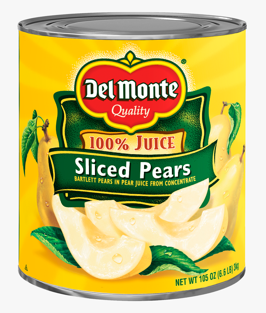 Del Monte® Sliced Bartlett Pears In Pear Juice From - Del Monte Sliced Peaches, Transparent Clipart
