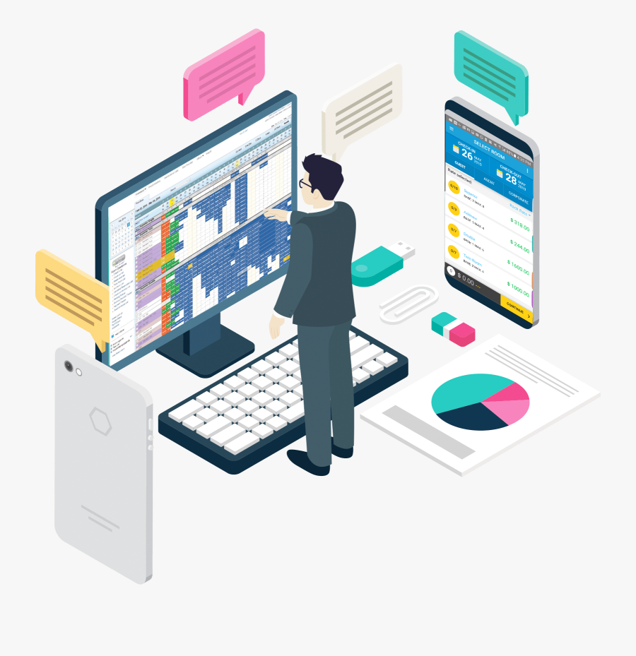 Transparent Multitasking Clipart - Online New Patient Acquisition, Transparent Clipart