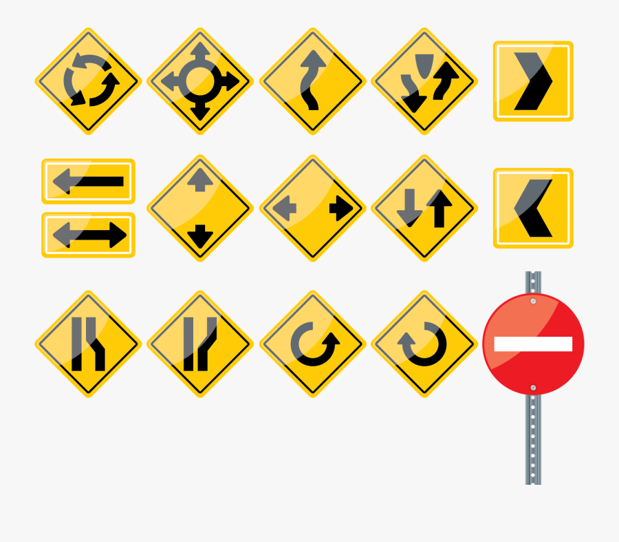 Euclidean Vector Traffic Computer File - Vialidades En Ingles, Transparent Clipart