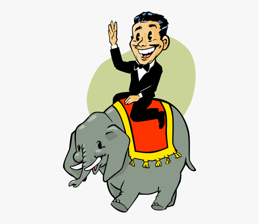Vector Illustration Of Big Top Circus Performer Rides - Top Performers Clipart, Transparent Clipart