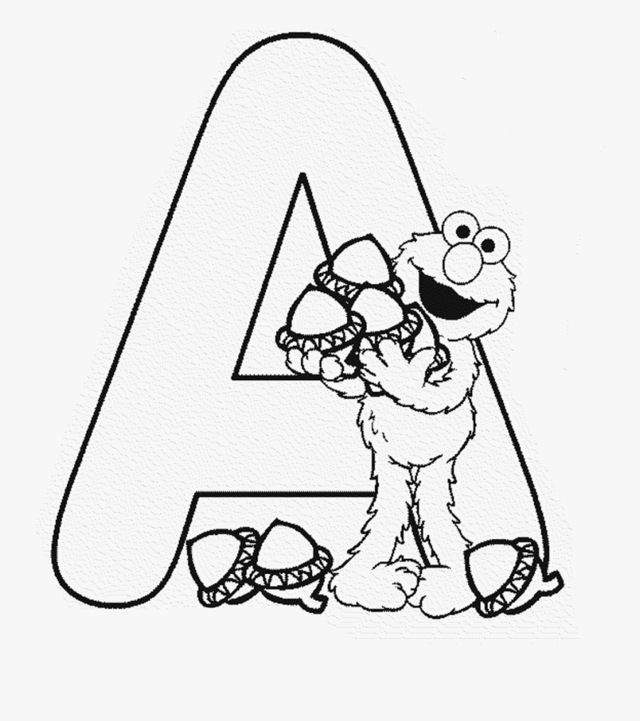 Large Size Of Coloring - Sesame Street Coloring Letter, Transparent Clipart