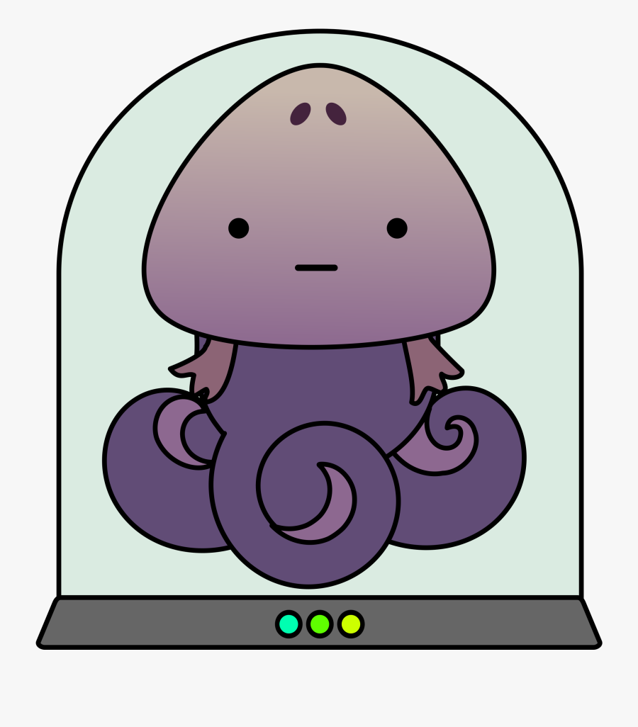 Cute Aliean - Squid, Transparent Clipart