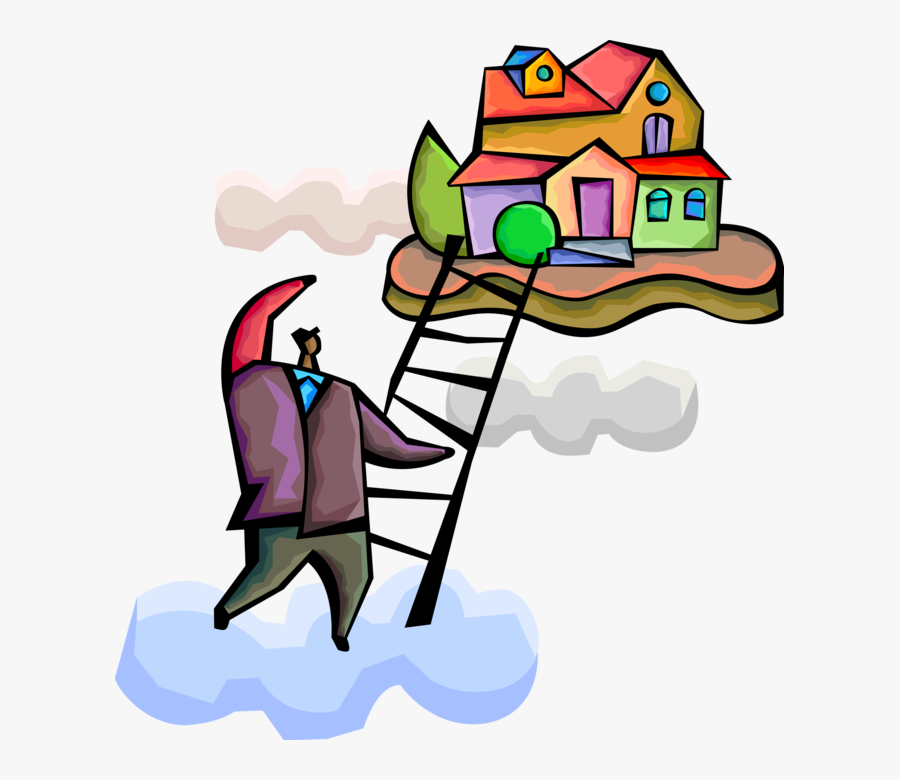 Vector Illustration Of Businessman Aspires To Living, Transparent Clipart