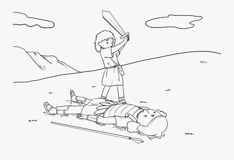 Transparent David And Goliath Png - Давид І Голіаф Малюнок, Transparent Clipart