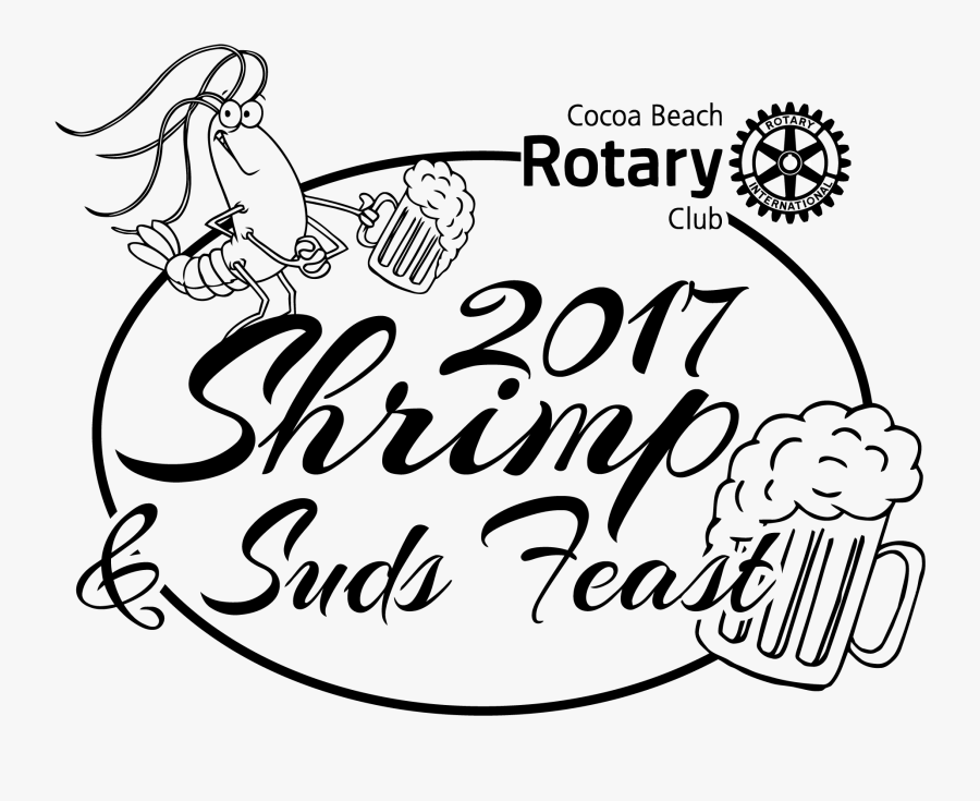 Cocoa Beach Rotary Shrimp - Rotary International, Transparent Clipart