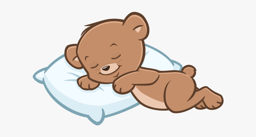 Sleepover Clipart Teddy Bear - Teddy Bear Sleeping Cartoon, Transparent Clipart
